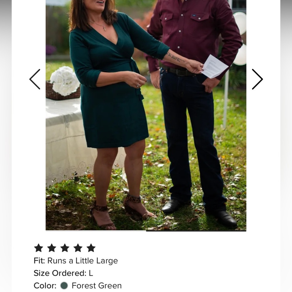 Lulus Literary Lover Forest Green Wrap Sweater Dress - Picture 7 of 12